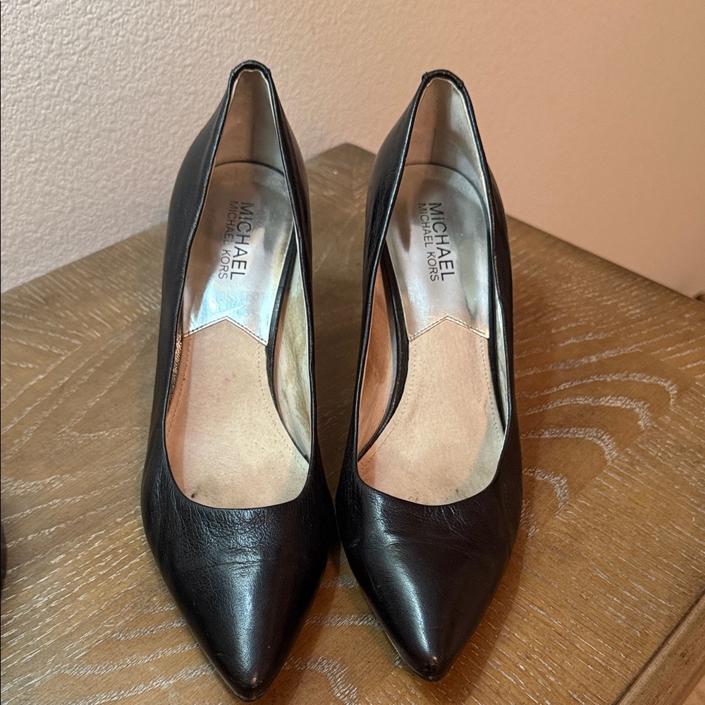 Michael Kors Black Leather Heels